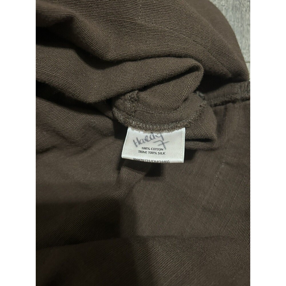 Hard To Find Eileen Fisher 2xl Brown Silk Blend Knit Jacket Cardigan Asian Style - Picture 6 of 6